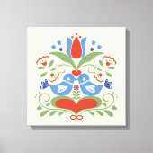 Liefdesvogels en Bloesems Canvas Afdruk (Voorkant)