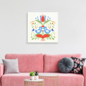 Liefdesvogels en Bloesems Canvas Afdruk (Insitu (Woonkamer))