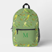 liefdesvogels en parkieten - monogrammen bedrukte rugzak (Voorkant)