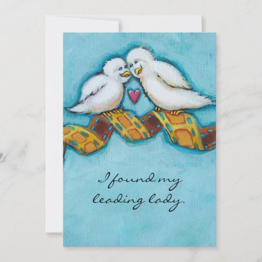 Liefdesvogels film liefhebber filmfanaat romantisc kaart (Voorkant)