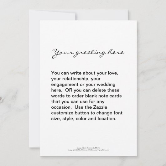 Liefdesvogels film liefhebber filmfanaat romantisc kaart (Achterkant)