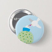 liefdesvogels geven ronde button 5,7 cm (Voorkant /achterkant)
