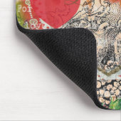 Liefdesvogels Hart Rode Kunstcollage Muismat (Hoek)