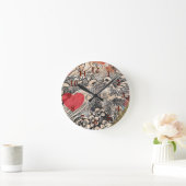 Liefdesvogels Hart Rode Kunstcollage Ronde Klok (Huis)