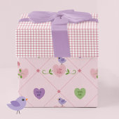 Liefdesvogels Hartjes Inpakpapier Vel