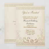 liefdesvogels huwelijksjubileum vintage kaart (Voorkant / Achterkant)