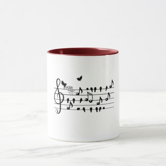 liefdesvogels, in afwachting van een toevoeging aa mok (Midden)