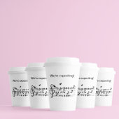 liefdesvogels, in afwachting van een toevoeging aa papieren bekers