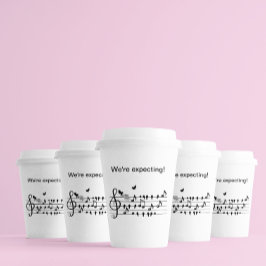 liefdesvogels, in afwachting van een toevoeging aa papieren bekers