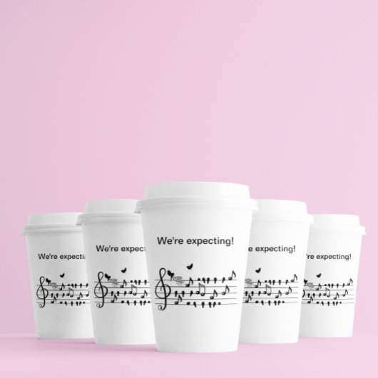 liefdesvogels, in afwachting van een toevoeging aa papieren bekers