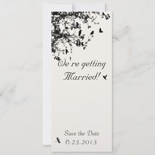 Liefdesvogels in de Bomen Kaart (Voorkant)