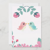 liefdesvogels in kooien bloemen , behalve de datum (Achterkant)