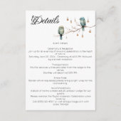 Liefdesvogels in landelijke bossen  Romantisch Huw Informatiekaartje (Voorkant)