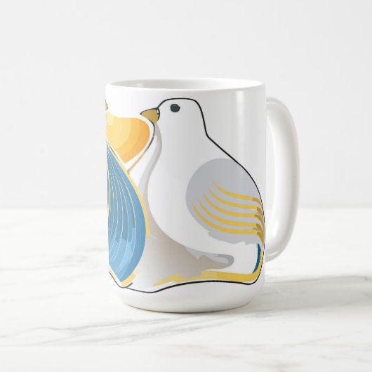 Liefdesvogels in Paradijs mok (Voorkant rechts)