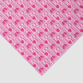 Liefdesvogels in roze patroon tissuepapier (Detail)