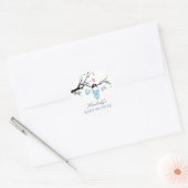 Liefdesvogels | Jongens Baby Shower Sticker (Envelop)