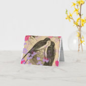 Liefdesvogels Kaart (Gele Bloem)