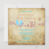  liefdesvogels/kleurrijke bloesems kaart (Achterkant)