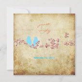  liefdesvogels/kleurrijke bloesems kaart (Voorkant)