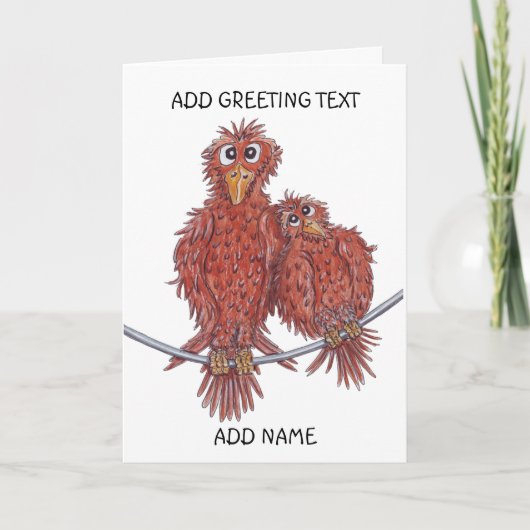 Liefdesvogels Knuffelkaart Kaart (Voorkant)