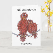 Liefdesvogels Knuffelkaart Kaart (Gele Bloem)