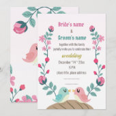 liefdesvogels lente bruiloft (Voorkant / Achterkant)