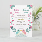 liefdesvogels lente bruiloft (Staand voorkant)