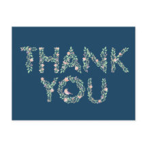 Liefdesvogels & Letters Dank je wel Marineblauw