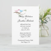 Liefdesvogels na de bruiloft vieren kaart (Staand voorkant)