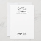 Liefdesvogels na de bruiloft vieren kaart (Achterkant)