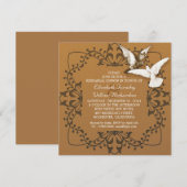 liefdesvogels repeteren dineruitnodigingen kaart (Voorkant / Achterkant)