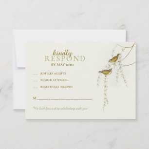 Liefdesvogels RSVP Kaarten Kaartje
