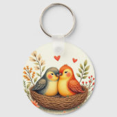 Liefdesvogels Sleutelhanger (Voorkant)