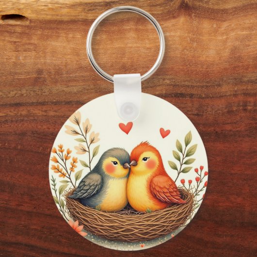 Liefdesvogels Sleutelhanger (Achterkant)