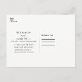 Liefdesvogels + spar boom nacht save the date aankondigingskaart (Achterkant)