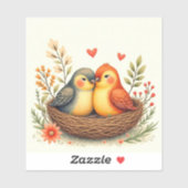 Liefdesvogels Sticker (Vel)