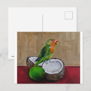 Liefdesvogels Tropisch Feest Schilderij van Alfred Briefkaart