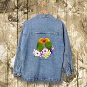 Liefdesvogels Tropische Bloemen Denim Jacket