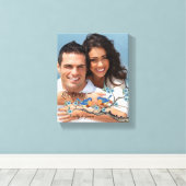 Liefdesvogels Uw Foto Ingepakt Canvas Afdruk (Insitu (Houten vloer))