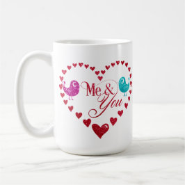 Liefdesvogels Valentijnsbeker - Personalized Cadea Koffiemok