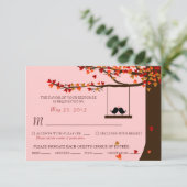 Liefdesvogels Vallende Harten Eikenboom RSVP (maal (Staand voorkant)