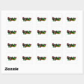 Liefdesvogels   vierkante sticker (Vel)