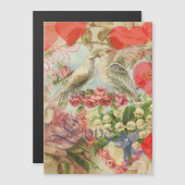 Liefdesvogels Vintage Antieke Hart (Voorkant / Achterkant)
