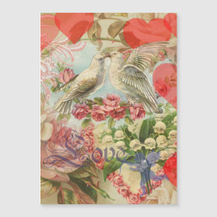 Liefdesvogels Vintage Antieke Hart