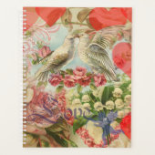 Liefdesvogels Vintage Antieke Hart Planner (Voorkant)
