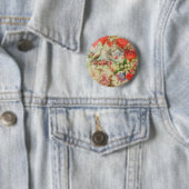 Liefdesvogels Vintage Antieke Hart Ronde Button 5,7 Cm (In situ)