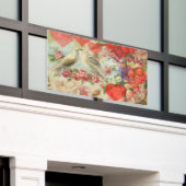 Liefdesvogels Vintage Antieke Hart Spandoek (Buitenkant Gebouw)