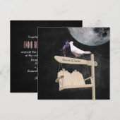Liefdesvogels Volle Maan Nacht Trouwkaarten Kaart (Voorkant / Achterkant)