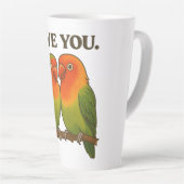 Liefdesvogels Voor Altijd Samen Latte Mok (Rechterhoek)