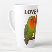 Liefdesvogels Voor Altijd Samen Latte Mok (Linkerhoek)